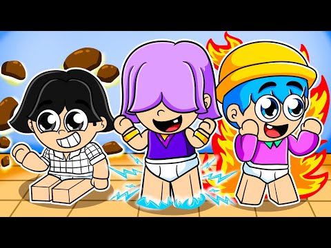 👶🔥 NOS CONVERTIMOS en BEBÉS ELEMENTALES en ROBLOX | SAJA BOYS 🌊⚡❄️