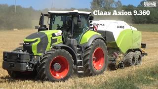 Claas Axion 9.360 beim Stroh pressen - 13 Min UNCUT - Claas Quadrant 5200 FC Evolution - LU Spitzner