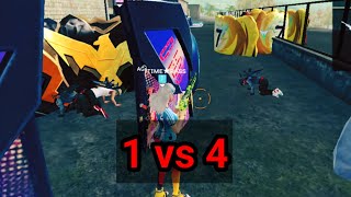 Impossible 1vs4 💀❤️ #freefire_lover