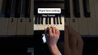 Right here waiting 🎹#piano #tutorial #pianolesson