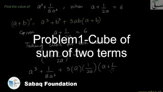 Problem1-Cube of sum of two terms
