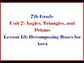 Prisms and Volume Calculations