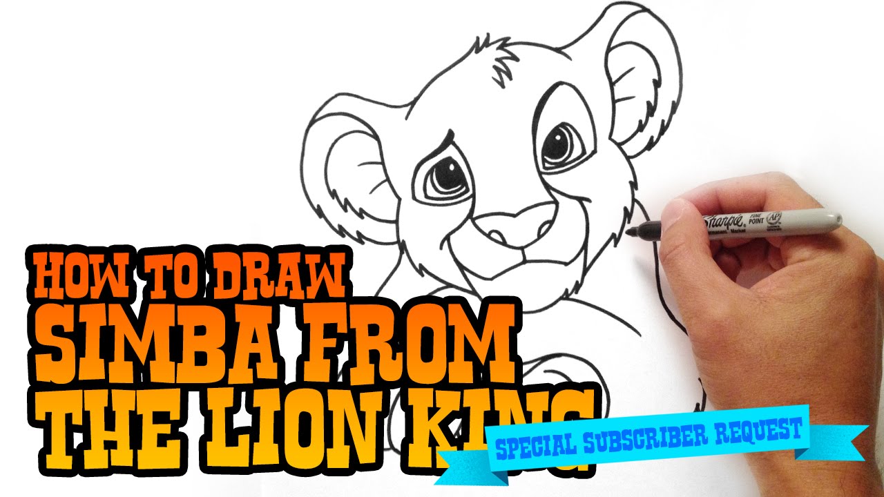 The Lion King - How to Draw Simba - Step by Step