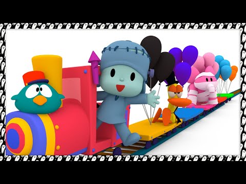 🚂 POCOYO ENGLISH - Learn Colors with Halloween Crazy Train 🎃 Full Episodes | VIDEOS & CARTOONS
