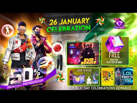 Republic Day Event Free Rewards🥳🔥| Lol Emote & Jazz Pent Return | Free Fire New Event | ff new event