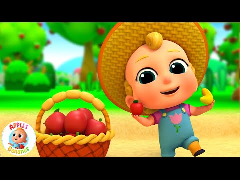 Apples and Bananas Song, Kids Funny Nursery Rhymes and Pre Primary Cartoon Videos