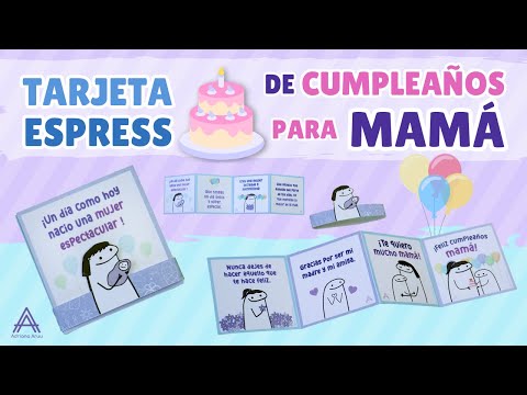 🎂Tarjeta express de ¡Feliz cumpleaños mamá! 🎂 Regalo de cumpleaños para mamá