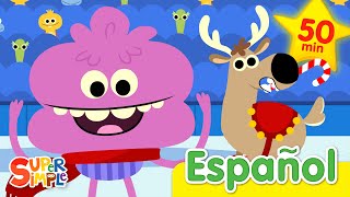 Los Juegos De Los Renos Y Más | Canciones Navideñas Infantiles | Super Simple Español