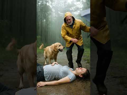 A loyal dog became the guardian angel for a fallen pregnant woman. #goldenretriever #rescueefforts