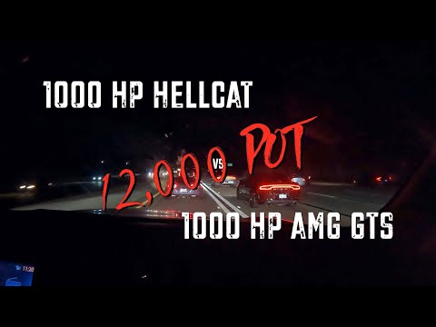 1100whp #HELLCAT vs 940whp #AMG GTS 12k POT!!!!