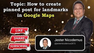 How to create pinned post using Google Maps