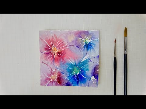彩紅愛畫畫 | 快速渲染水彩花 Paint watercolor flowers in 15 minutes - YouTube(4:12)