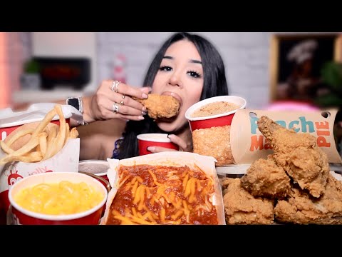 EATING JOLLIBEE CHICKEN JOY, JOLLY SPAGHETTI, ADOBO RICE, MAC N CHEESE ASMR MUKBANG | Filipino Food
