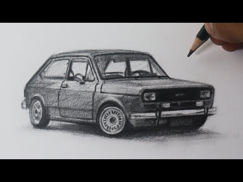 Como desenhar um carro FIAT 147 PASSO A PASSO narrado