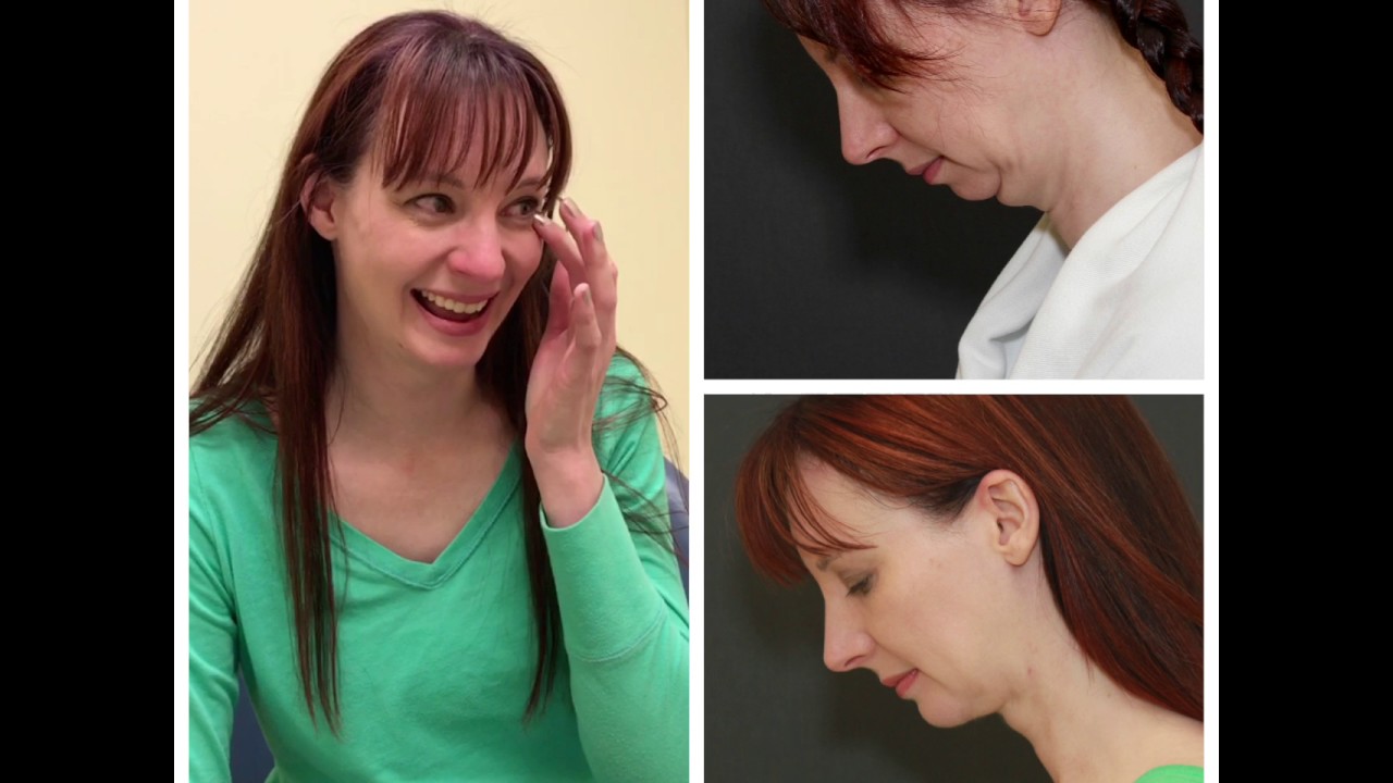 Woman expressing various emotions and angles.