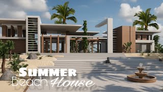Bloxburg: Mansion Summer Modern House (Beach front) | House Build | Roblox