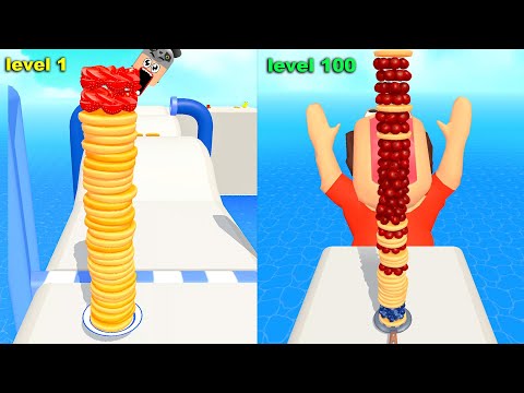 Pankek Kulesi Yap ve Aç Adamı Doyur!! - Panda ile Pancake Run