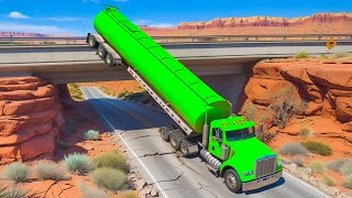 Cars vs UNFINISHED Road Bridge Challenge #1 in BeamNG Drive!