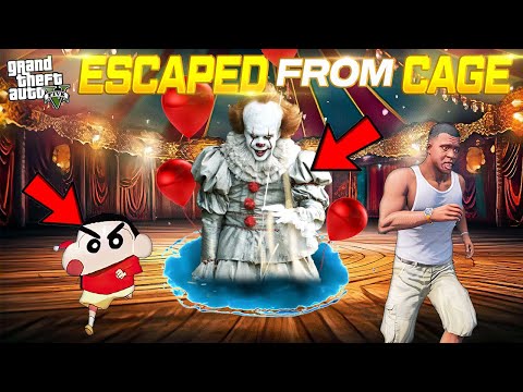 GTA5 : FRANKLIN AND SHINCHAN CAUGHT A PENNYWISE IN GTA 5 GTA 5 IN TAMIL