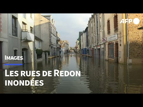 Crue de la Vilaine : les rues de Redon inondées | AFP Images