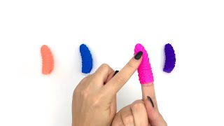 video Stimulační návleky na prsty Silicone Finger Swirls 4 ks