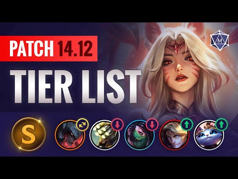 PATCH 14.12 TIER LIST Changes & Updates | League of Legends Season 14