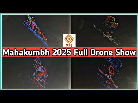 Prayagraj Mahakumbh Drone Show 2025 | Exclusive 2500 Drone for Uttarpradesh Tourism Mela| Travel SRJ