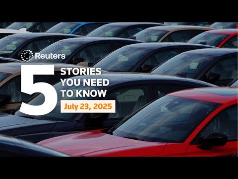 YouTube video thumbnail: Trump Strikes Tariff Deal With Japan, and More - Five Stories You Need to Know