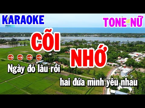 Karaoke Cõi Nhớ | Nhạc Sống Tone Nữ Am Dễ Hát | Karaoke Thanh Hải