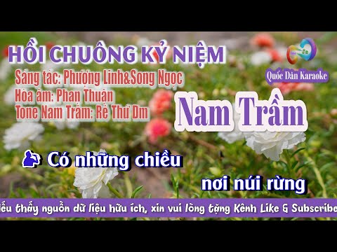 Karaoke Hồi Chuông Kỷ Niệm | Bolero | Tone Nam Trầm (Dm,Tp:80) | Quốc Dân Karaoke