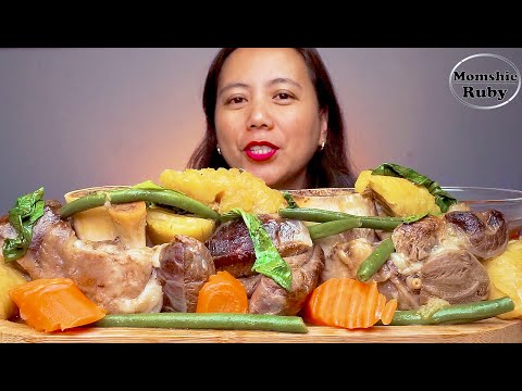 BEEF SHANK WITH VEGETABLES | BULALO POCHERO | MUKBANG ASMR