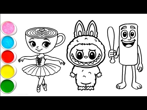 Ballerina Cappuccino Resmi Çizimi Ve Boyama Videosu, Eğitici Resim Çizim Ve Boyama Videoları