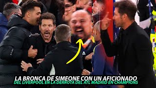 Así FUE la BRONCA de SIMEONE con un AFICIONADO del LIVERPOOL y su EXPULSIÓN | FUTBOLEROS