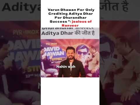 "Jealousy peaked here" 👎🏻Clearly #varundhawan is jealous of #ranveersingh for #dhurandhar success