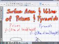 Volume and Area of Prisms and Pyramids