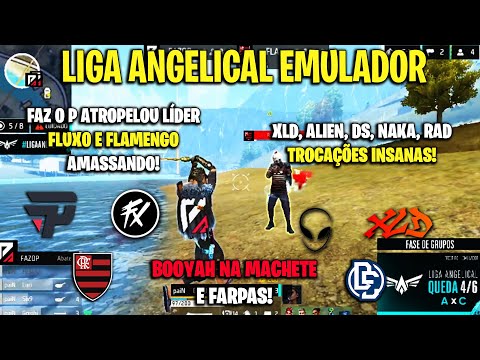 LIGA ANGELICAL - FAZ O P ATROPELOU LIDER! FLUXO LIMPOU O MAPA E FARPOU! FLAMENGO AMASSANDO! CLIPS FF