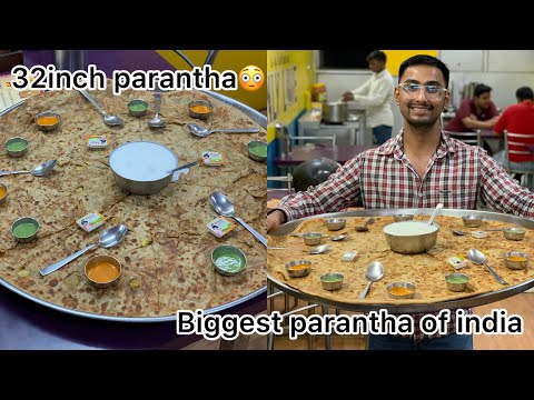 32 INCH BIGGEST PARANTHA OF WORLD😱 || JAIPUR FOOD || MYFOODCRUSHH