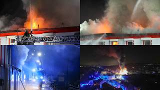 Wuppertal | Großbrand zerstört Malteser-Wache – Feuerwehr mit Großaufgebot vor Ort