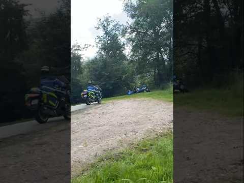 Rallye des Vosges 2024 Crash gendarmerie #gendarmerie #rallying #rallye #moto #motard