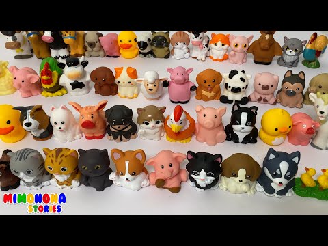 Familia de animales 🐷🐮 Gatos perros cabras caballos vacas patos ovejas ✨ Mimonona Stories