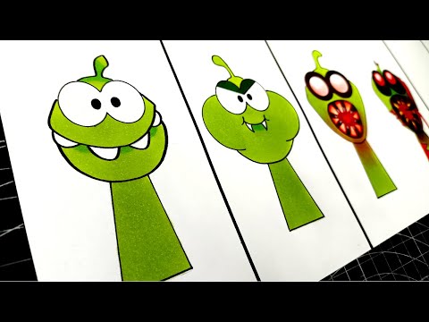 Dibujo All Phases in New Incredibox Sprunki OC of Om Nom: From Phase 1 to Phase 4