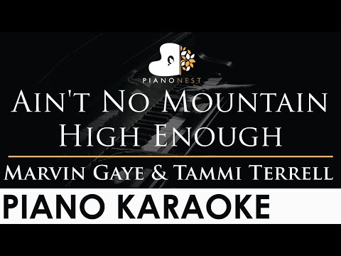 Ain’t No Mountain High Enough – Marvin Gaye – Piano Karaoke Instrumental Cover with Lyrics