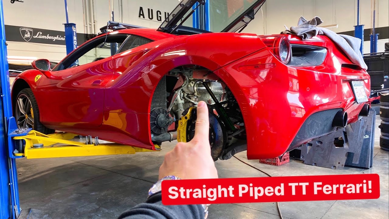 LOUDEST FERRARI 488 10, 000 STRAIGHT PIPED EXHAUST! 1ST MAJOIR MOD