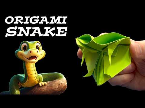 Origami Snake Puppet Tutorial | How to Make a Paper Snake Puppet | Origami Animals