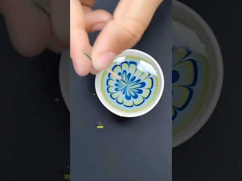 wait for End ✨️ Water Marble Nailart tutorial #nailart #nailtutorial #shorts