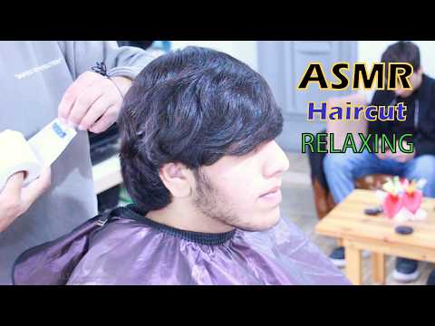 asmr haircut,barber made a relaxing haircut with scissors sounds @StylistElnar