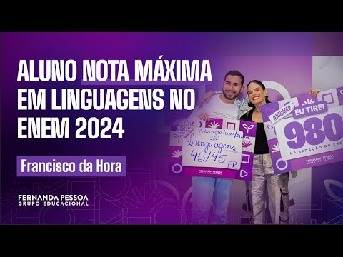 Francisco é nota máxima em Lingaugens no Enem 2024 | ENEM e Vestibulares - CFPONLINE