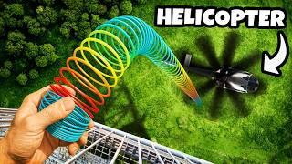 Random Items Vs Helicopter Blades! What Happens?