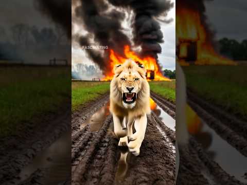 Brave Tiger Saves Sheep From Massive Farm Fire! #tiger #trending #viralvideo#youtubeshorts