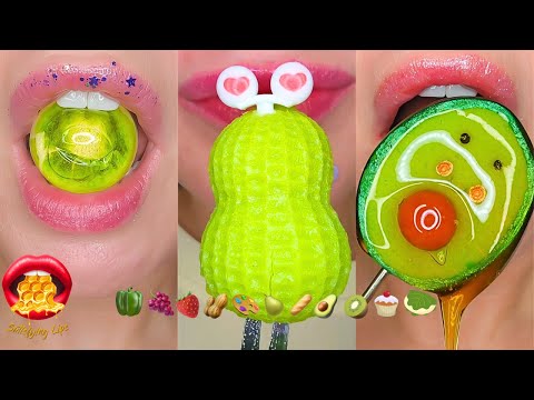 Satisfying ASMR Eating Mukbang Emoji Challenge